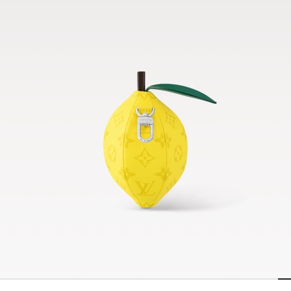 Louis Vuitton Lemon Yellow Monogram purse pouch / Lv Keychain Lv money bag - Picture 2 of 6